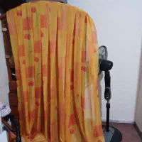 پرده حریر نو نو استفاده نشده پول دوخته اش فقط|پرده، رانر، رومیزی|شاهین‌شهر, شهرک گلدیس|دیوار