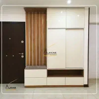 انواع کارهای چوبی|جاکفشی، کمد، دراور|مشکین‌دشت, |دیوار