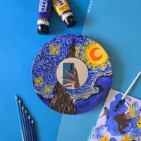 دیوارکوب آینه دار طرح ونگوگ