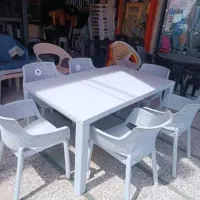 میز و صندلی پلاستیکی مدل ملودیا باغی و ویلایی