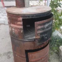 بخاری هیزمی بزرگ گارگاهی فر دار