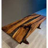 میز روستیک.میز ناهار خوری.میزمزه.اردوخوری.چوب گردو|میز و صندلی غذاخوری|ری, بازار آهن|دیوار