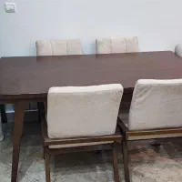 میز ناهارخوری ۶ نفره + میز تلویزیون (فروش فوری)|میز و صندلی غذاخوری|تهران, سردارجنگل|دیوار