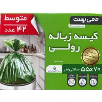 کیسه زباله جعبه ای سه رول سبز رنگ