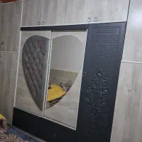 کمد طرح دیواری وکیوم ،رنگ کاجی|تخت و سرویس خواب|شادگان, |دیوار