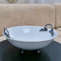 ست شیرینی و میوه خوری چینی طرح گل برجسته|ظروف سرو و پذیرایی|اصفهان, عسگریه|دیوار