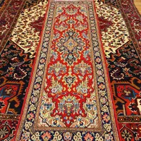 کناره دستباف قم با زمینه لاکی رنگ|فرش|تهران, اکباتان|دیوار