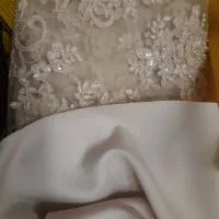 پارچه مجلسی دانتل مروارید دوزی