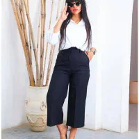 شلوار واید لگ پارچه ای