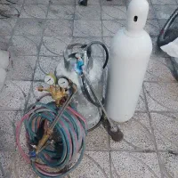 کپسول هوا به همراه شلنگ سرپیک کپسول گاز در حد نو