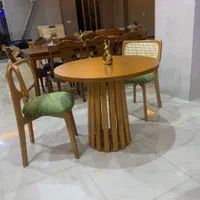 ناهارخوری دو نفره شیک چوب طبیعی مناسب فضای کم
