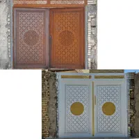 رنگ‌آمیزی ساختمان و درب پنجره