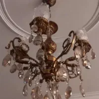 لوستر برنز تو پر  دو عدد چهار شاخه