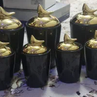 پاسماوری سرامیک مشکی در طلایی