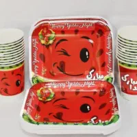 بشقاب ولیوان یلدایی پک ۲۰تایی عمده