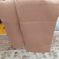 پرده ساتن براق نسکافه ای دو عدد