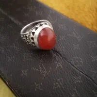 فروش انگشتر نقره قدیمی دست ساز با سنگ یمن خراسانی|جواهرات|آشخانه, |دیوار