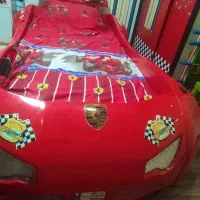 تخت خواب نوجوان ماشینی مدل پورشه در حد نو|تخت و سرویس خواب|تهران, مهران|دیوار