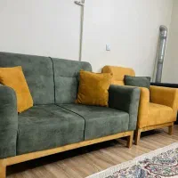 مبل راحتی هفت نفره به همراه جلومبلی و عسلی|مبلمان خانگی و میز عسلی|قدس, شهرقدس|دیوار