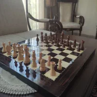 شطرنج چوبی کار دست آکبند کلکسیونی