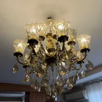 ۲عدد لوستر برنجی ۱۶شعله