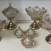 ست چهار تیکه شامپاین همراه با قندان پیشدستی وفنجان