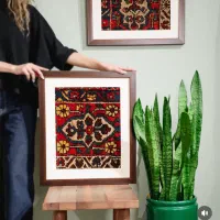 فرش دستبافت کوچک مناسب قاب روی دیوار|فرش|اصفهان, ملکشهر|دیوار