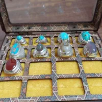 انگشتر نقره عقیق یمن، باباقوری و فیروزه|جواهرات|یزد, |دیوار