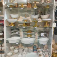 لاله جاشمعی پایه طلایی جفتی ، کادویی ، جهیزیه|ظروف سرو و پذیرایی|مشهد, بهارستان|دیوار