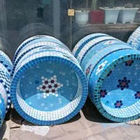 حوض و آبنمای کاشیکاری|صنایع دستی و سایر لوازم تزئینی|قم, کوه سفید|دیوار