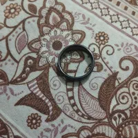 انگشتر ساده مشکی سایز 8