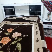 تخت خواب دونفره سفید مشکی