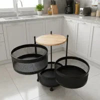 سبد سیب زمینی پیاز چرخشی (ضد زنگ و تمام فلزی)