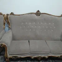 مبل سلطنتی هفت نفره با چوب گردو|مبلمان خانگی و میز عسلی|شیرینسو, |دیوار