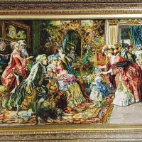 تابلو فرش چله ابریشم دست باف درجه یک بافت قوی