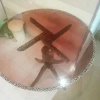 میز 4 نفره پایه چوبی