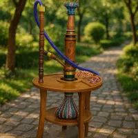 میز قلیون چوبی|صنایع دستی و سایر لوازم تزئینی|اصفهان, قهجاورستان|دیوار