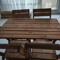 میز و صندلی چوبی