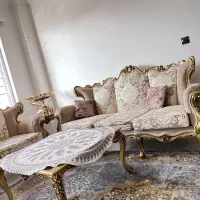 مبل سلطنتی ۷نفره میز نهارخوری ۸ نفره|مبلمان خانگی و میز عسلی|نشتارود, |دیوار