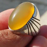 انگشتر نقره عقیق عسلی|جواهرات|بندرعباس, |دیوار