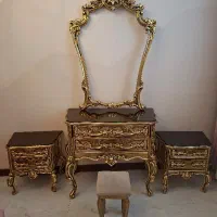 دراور و پاتختی و آینه تمام چوب راش