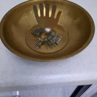 کاسه عتیقه نوشته شده چهل کلید وتلفن رومیزی