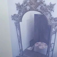 آینه شمعدان و ساعت برنجی سنگین