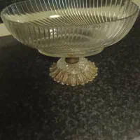 میوه خوری پایه برنز و کریستال فرانسه چرخشی