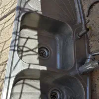 سینک استیل البرز  همراه شیر راسان بدون مشکل