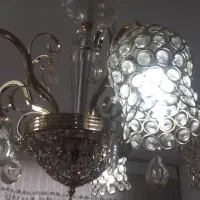 لوستر کریستال|لوستر و چراغ آویز|قم, نخودی|دیوار