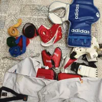 لوازم تکواندو کامل به همراه کمربند در حد نو|تجهیزات ورزشی|رشت, حمیدیان|دیوار