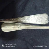 ملاقه ی خورشت نقره کار دست و قلم زنی