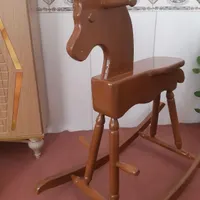 اسب گهواره ای با چوب گردو