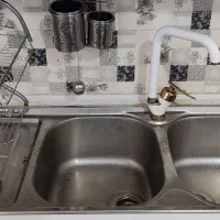 سینک شیر روشویی آب چکان جا قاشقی وسایل در حد نو|آبچکان و نظمدهنده ظروف|قزوین, |دیوار